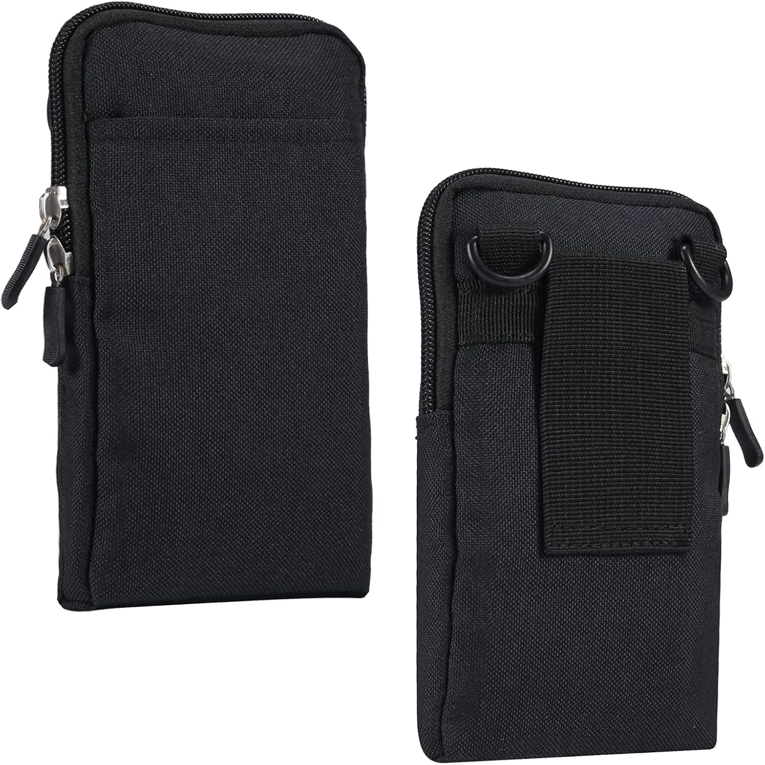 Cell Phone Belt Holster Men, Mobile Phone Shoulder Crossbody Bag vertical, Waterproof Outdoor Sport Mini Cell Phone Pouch with Belt Loop Nylon SmartPhone Waist Pocket Universal Flip Cellphone Sheath
