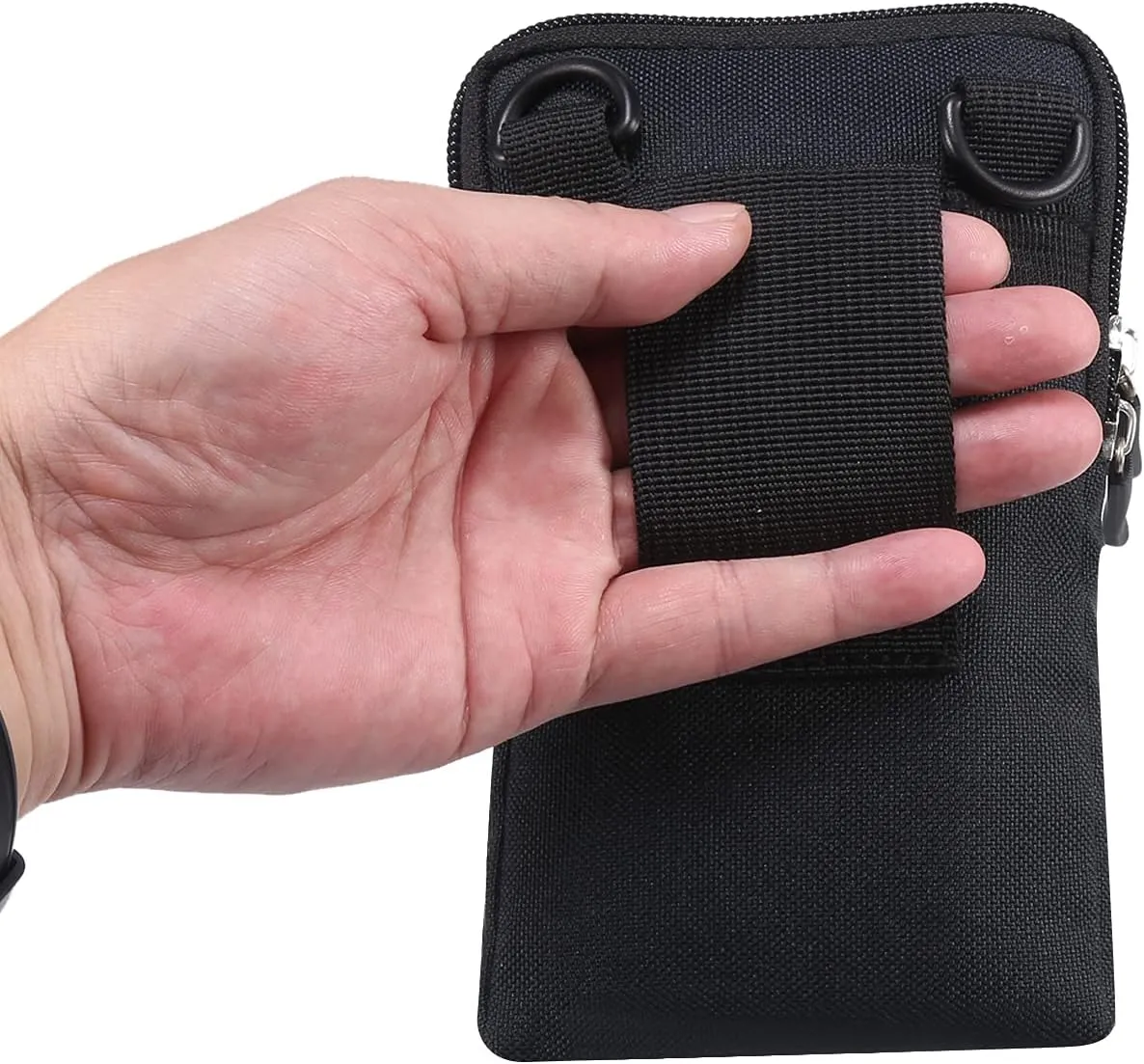 Cell Phone Belt Holster Men, Mobile Phone Shoulder Crossbody Bag vertical, Waterproof Outdoor Sport Mini Cell Phone Pouch with Belt Loop Nylon SmartPhone Waist Pocket Universal Flip Cellphone Sheath