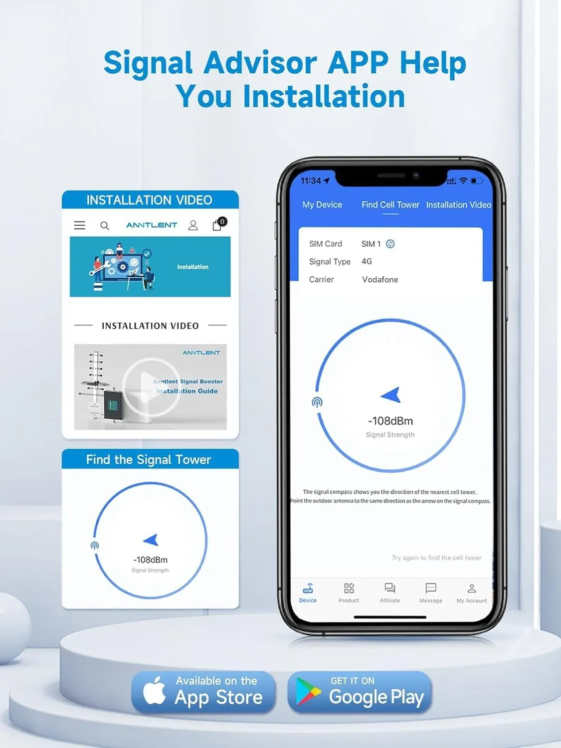 Cell Phone Signal Booster for All Carriers on Band 5/12/13/17 | Up to 4,500 Sq Ft | Boost 5G 4G& LTE Signal for Verizon, AT&T, T-Mobile & More | FCC Approved