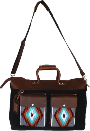 CHALLENGER Western Canvas Leather Woven Carry-On Travel Weekender Duffle Gym Bag 18SKD25