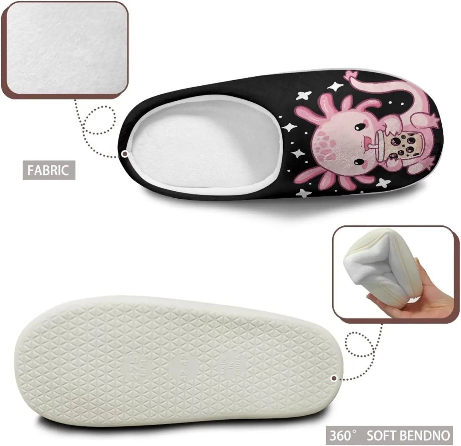 chaqlin House Slippers for Women Fuzzy Sandals Thick Sole Memory Foam Furry Lightweight Winter Outdoor Slip Resistant Causal Fuzzy Slipper Shoes