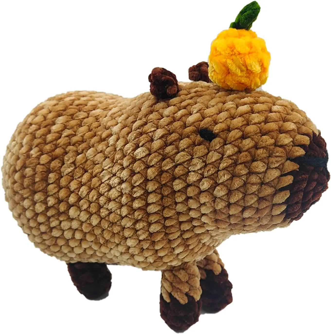 CHEZBABY Crochet Stuffed Animal Toys Soft Valentine’s Day Birthday for Women Men Toddler Kids (Capybara,Large)