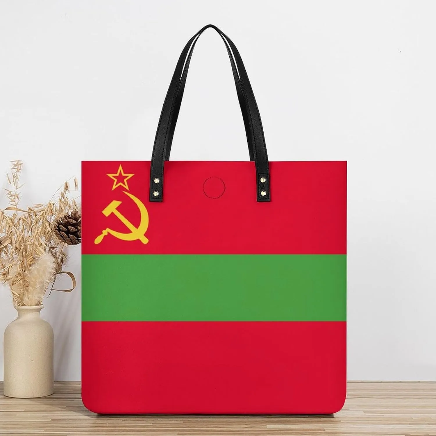 Chic Paraguay Flag Women's Tote Handbag Leather Large Capacity Shoulder Bag for Work