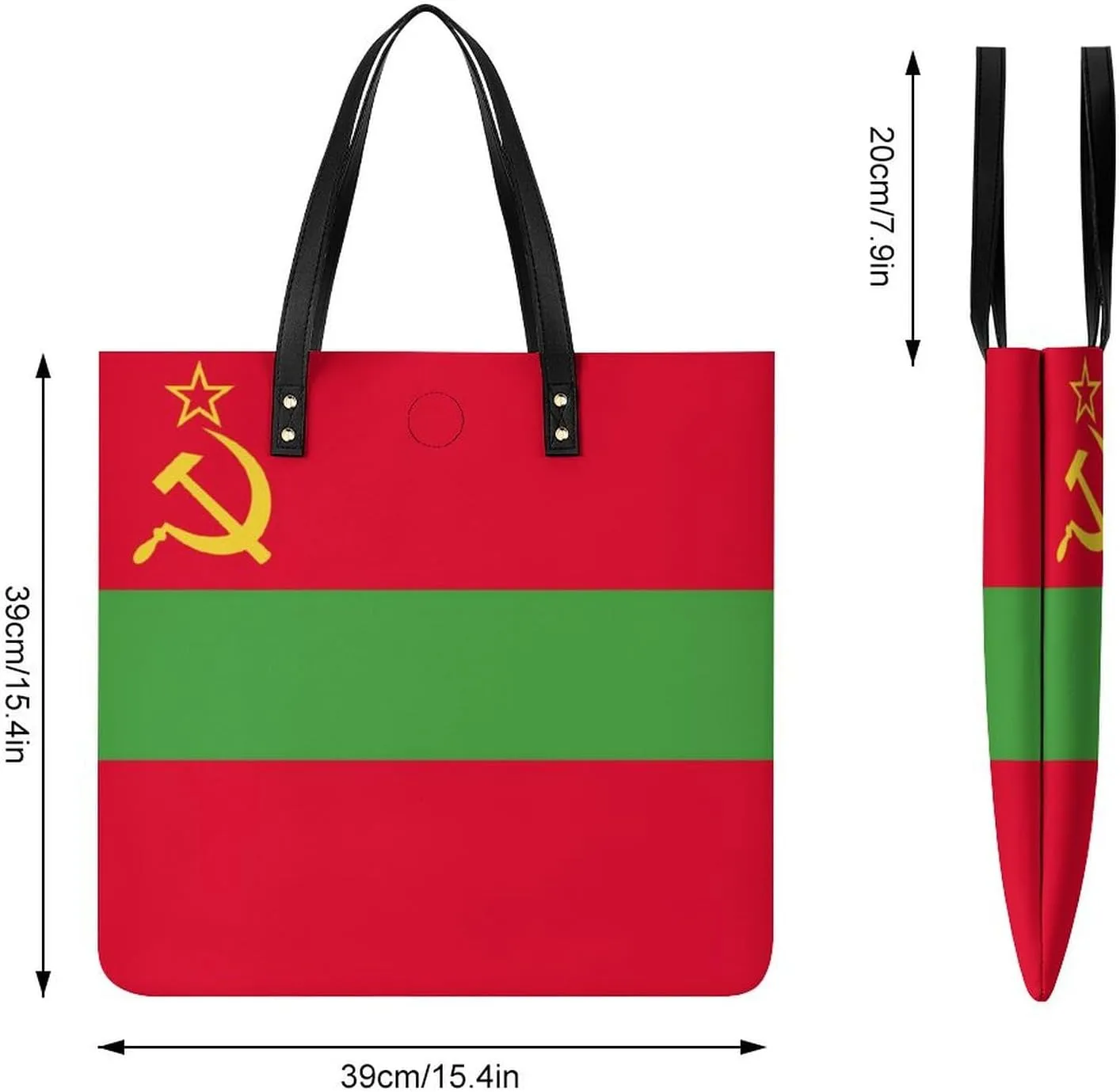 Chic Paraguay Flag Women's Tote Handbag Leather Large Capacity Shoulder Bag for Work