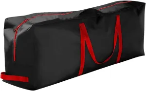 Christmas Tree Storage Bag Oxford Waterproof Duffel Bag Fits up to 4 Ft Christmas Tree Multipurpose Storage Bag with Reinforced Handles Double Zippers Tear Proof Holiday Storage Container (Black)