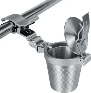 Cigar Holder for Golf Cart Multi-Functional Golf Cigar Holder,Golf Cart Cigar Holder Clip Golf Cigar Holder With Lid Cup Holder Can Lock the Odor and Dust, Cigar Holder Mountable 20-70 Ring Diameter