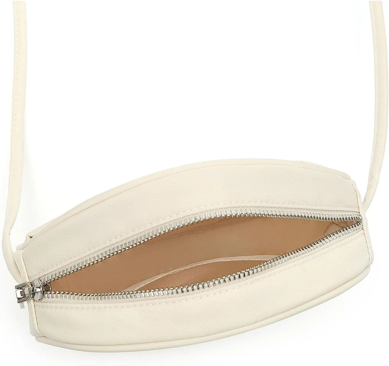Circle Crossbody Bag for Women NYLON Circle Purse with Zipper Adjustable Knot Shoulder Straps