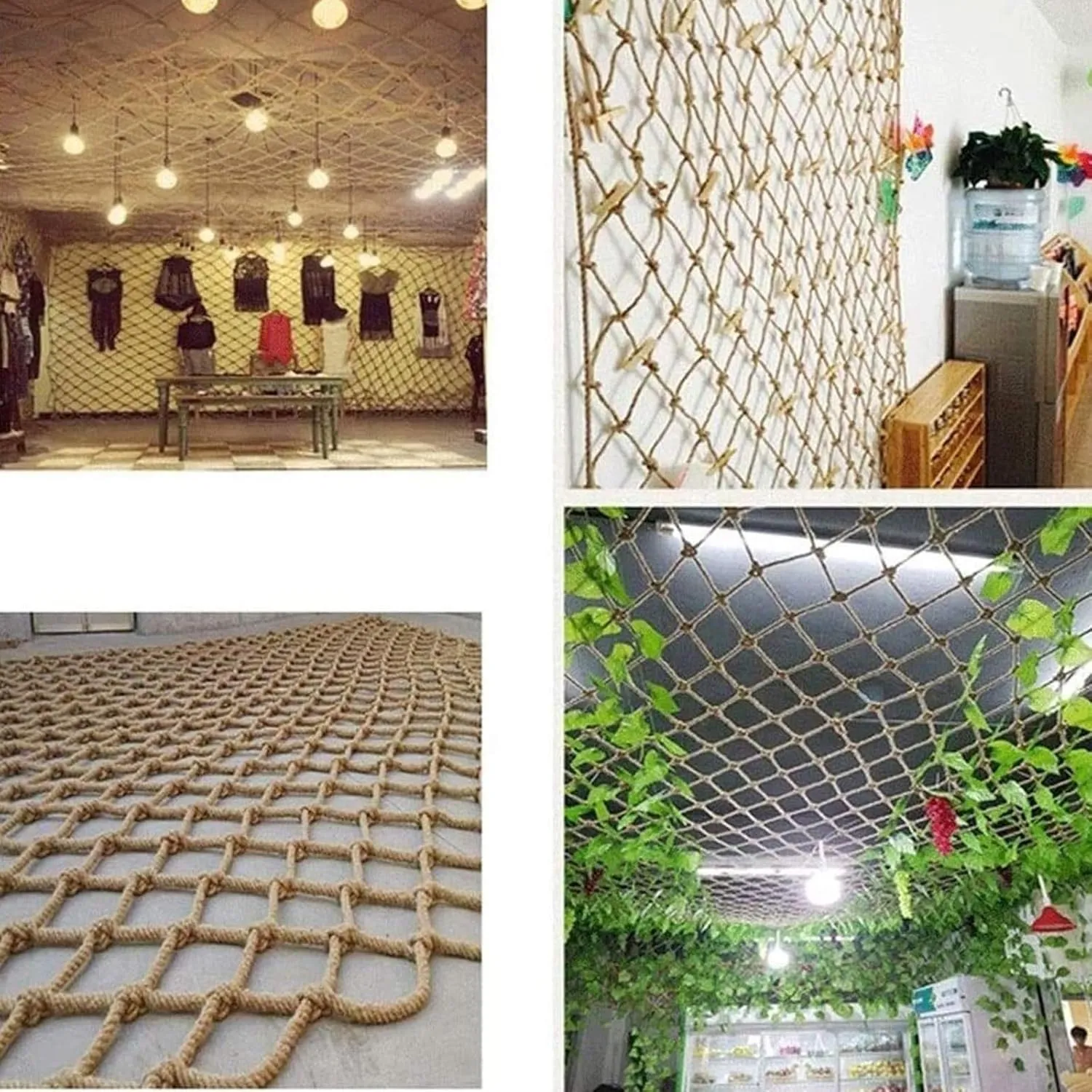 Climbing Frame Net, 3x33FT / 1x10(M) Rope Netting Climbing Cargo Nets Playground Kids Child Rock Ladder Wall Hammock Tree House Playset Swingset (Rope Dia 1cm)
