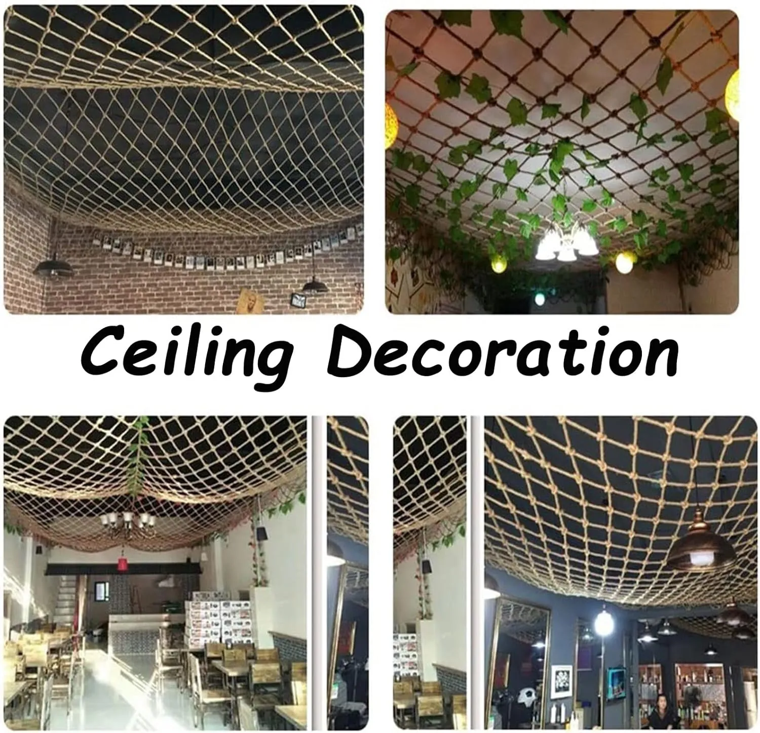 Climbing Frame Net, 3x33FT / 1x10(M) Rope Netting Climbing Cargo Nets Playground Kids Child Rock Ladder Wall Hammock Tree House Playset Swingset (Rope Dia 1cm)