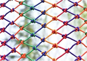 Climbing Net for Kids,Safety Nets Cargo Rope Ladder Truck Trailer Heavy Duty Netting Balcony Banister Stair Protection Fence Decor Mesh Nets Playground Indoor Outdoor(Size:1X2M(3X7FT))