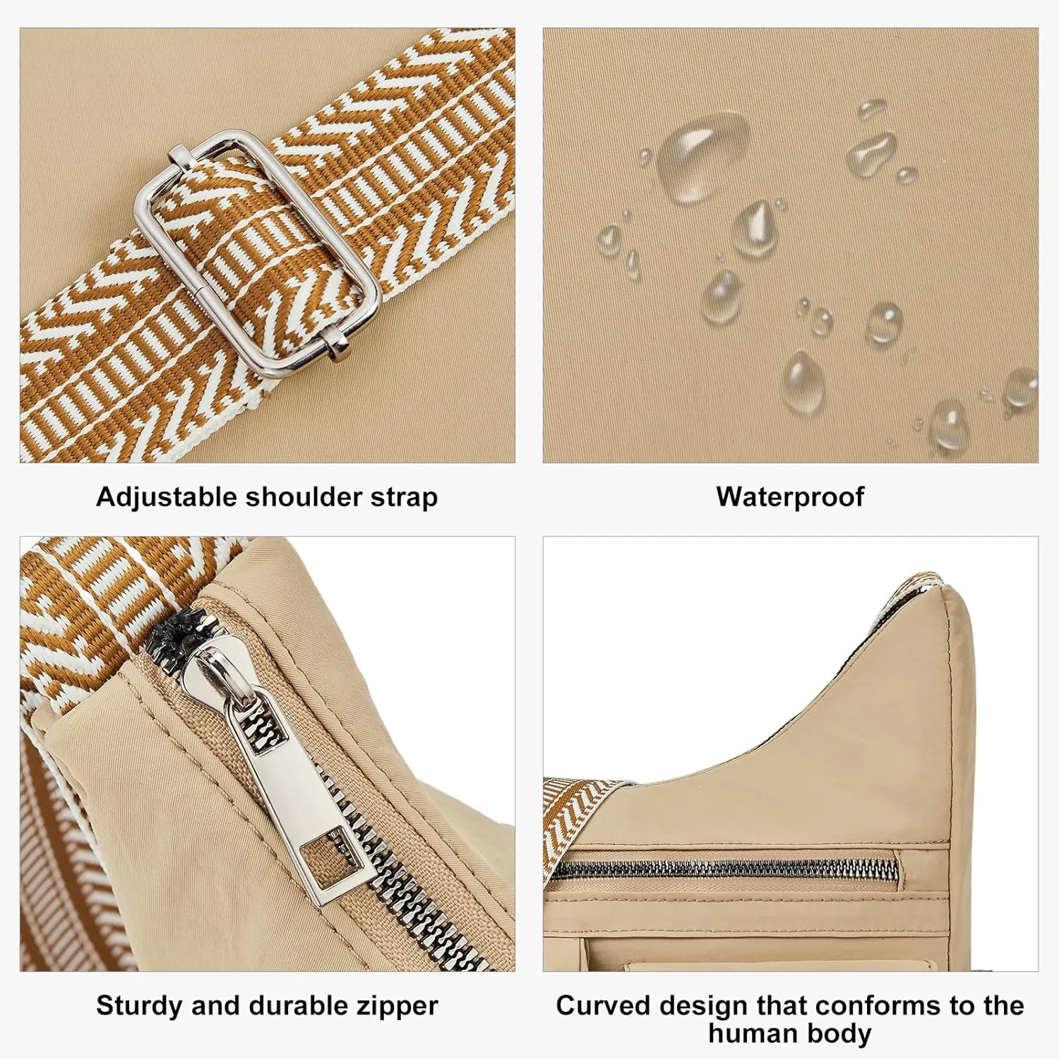 CLUCI Travel Purses for Women, Waterproof Nylon Crossbody Bags for Woman Trendy, Anti Theft Shoulder Bag for Ladies