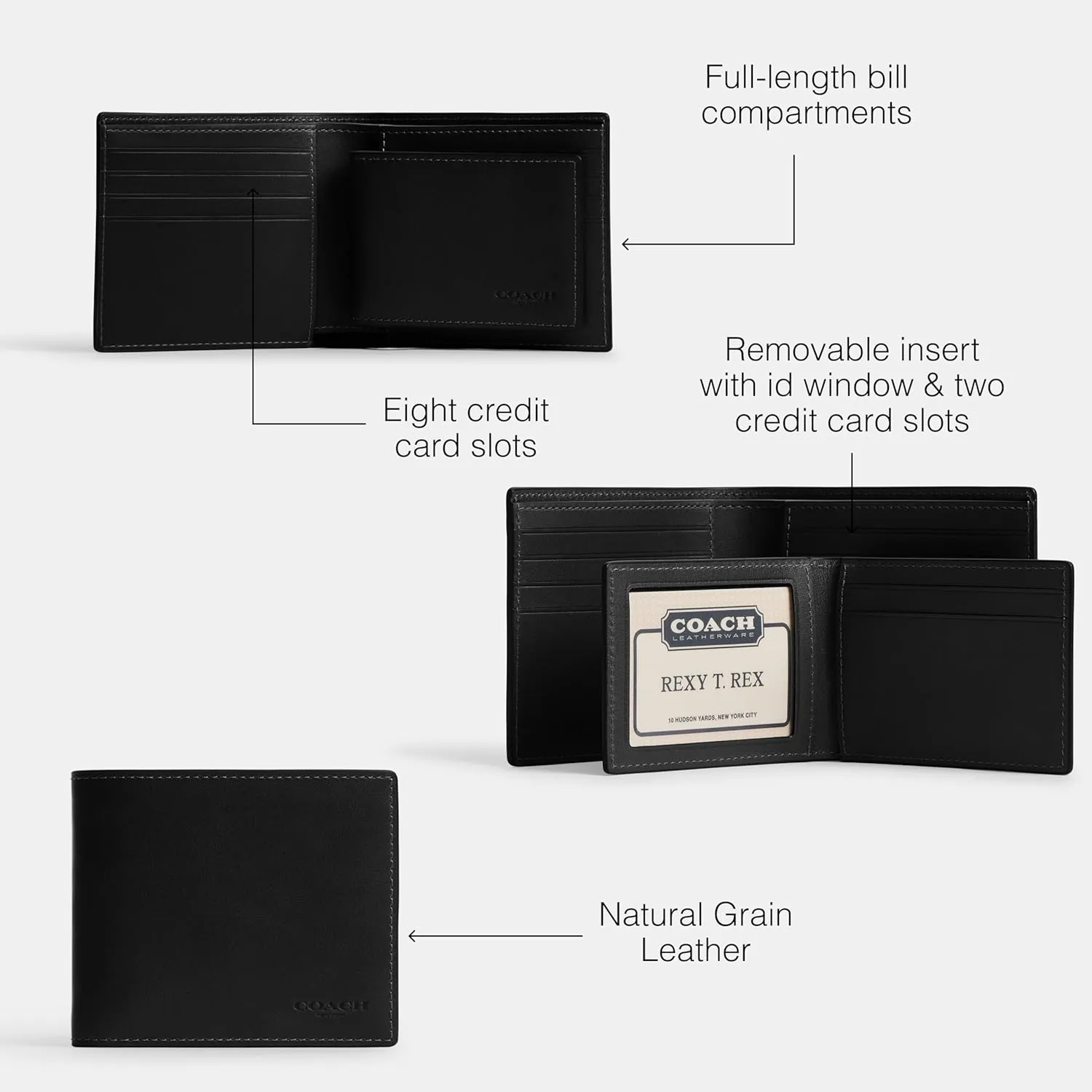 COACH Men's 3-in-1 Wallet Billfold