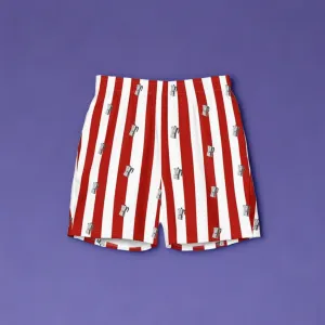 Coffee Stripe - Men's Pool Shorts