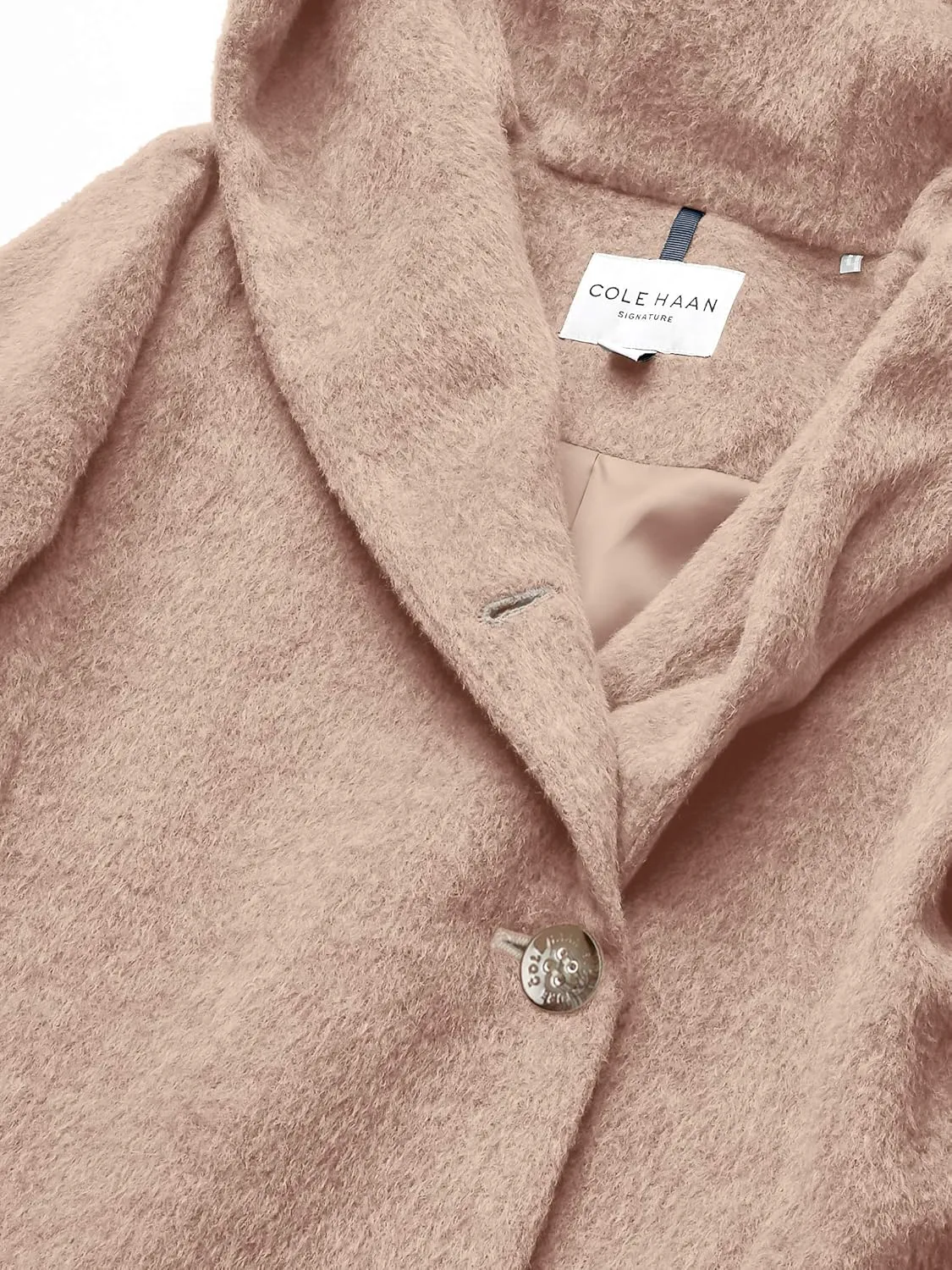 Cole Haan Women's Alpaca Blend Dropped Shoulder Coat