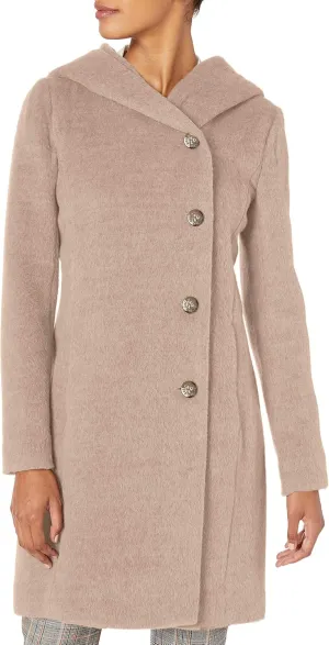 Cole Haan Women's Alpaca Blend Dropped Shoulder Coat
