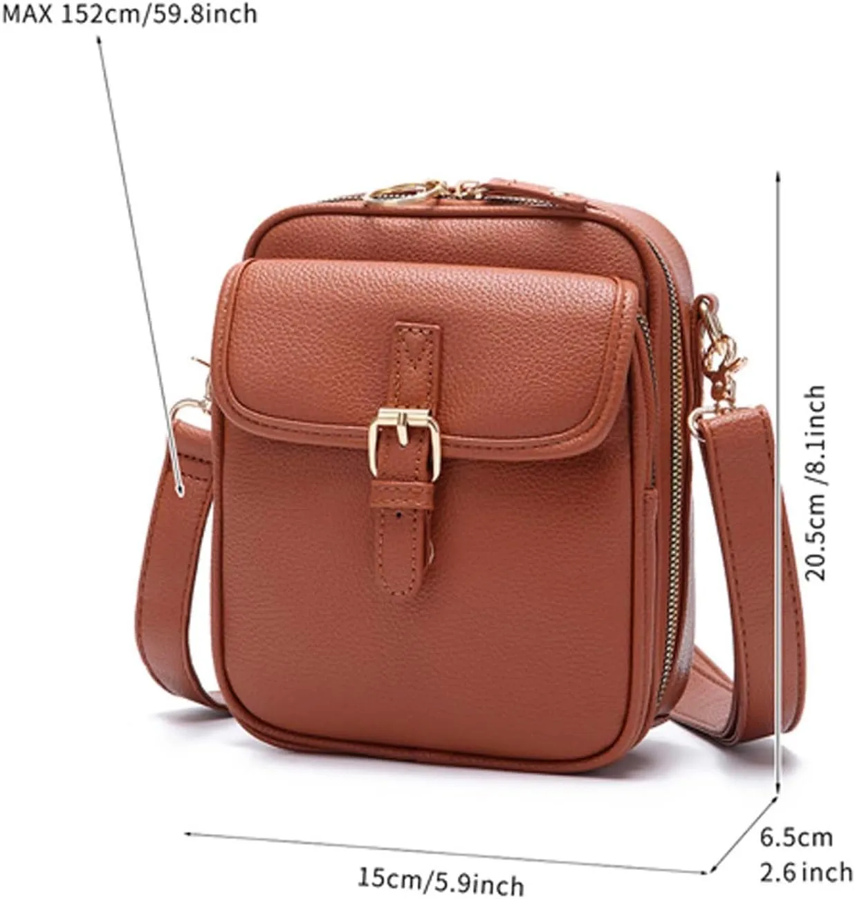 Collaboraten1 Crossbody Leather Bag, 2025 New Urvashi Crossbody Leather Bag, Anti-Theft Retro Design, Large Capacity