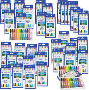 Color Swell Bulk Oil Pastels - 36 Packs with 12 Colors Each - Perfect for Kids, Classrooms, Parties, Students, Donations, Party Favors - Bulk Oil Pastels
