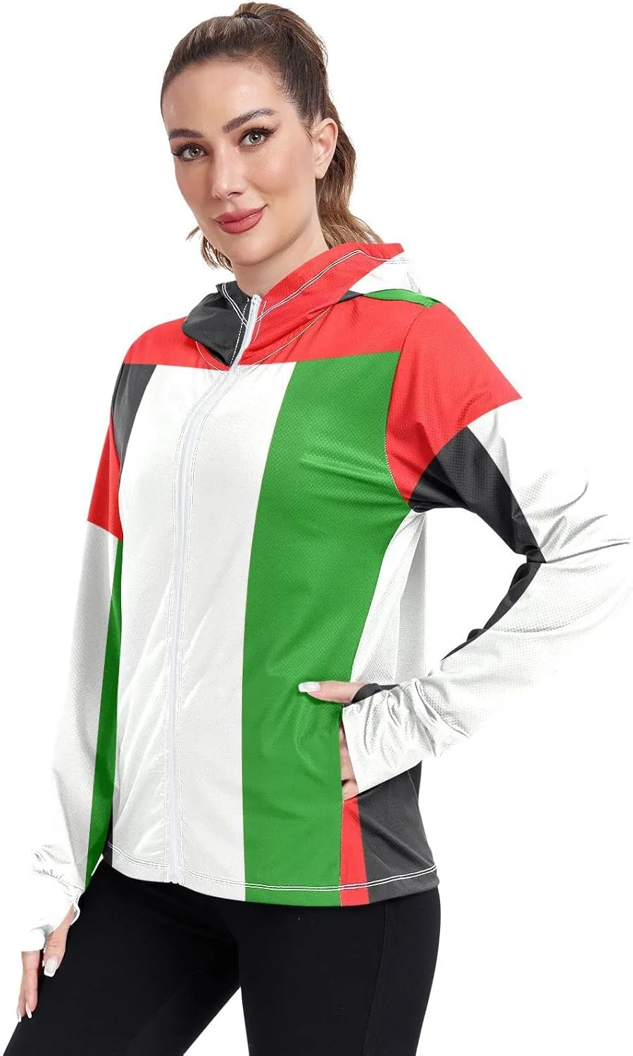 Colorful Flag Upf Shirt Women, Upf 50  Beach Jacket, S-XXL