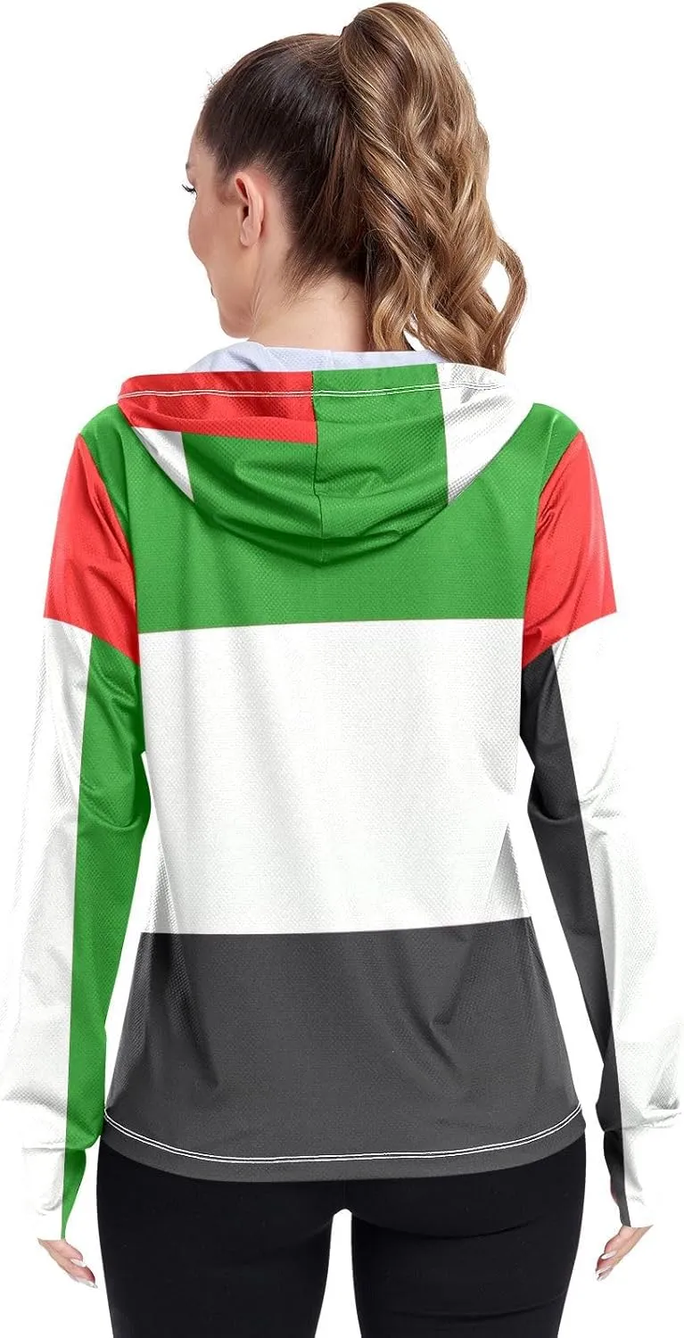 Colorful Flag Upf Shirt Women, Upf 50  Beach Jacket, S-XXL