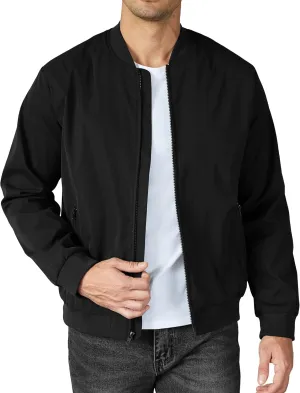 COOFANDY Men's Bomber Jacket Lightweight Casual Stylish Light Flight Jacket Windbreaker Varsity Jackets