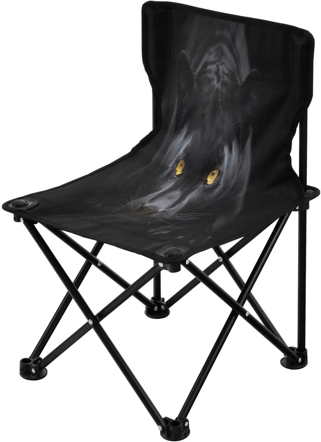 Cool Panther Black Leopard Camping Chair Lightweight Portable Folding Chair Beach Chair with Carry Bag for Outdoor Adventures Patio and Picnics