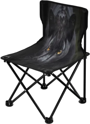 Cool Panther Black Leopard Camping Chair Lightweight Portable Folding Chair Beach Chair with Carry Bag for Outdoor Adventures Patio and Picnics