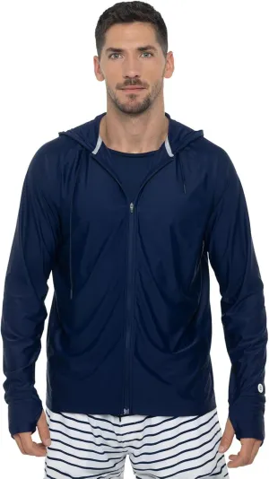 Coolibar UPF 50  Men's Ocala Swim Hoodie - Sun Protective