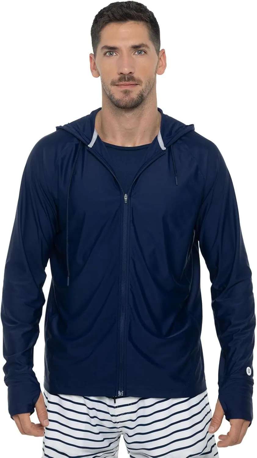 Coolibar UPF 50  Men's Ocala Swim Hoodie - Sun Protective