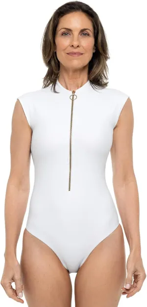 Coolibar UPF 50  Women's Sweetwater Cap Sleeve One Piece - Sun Protective