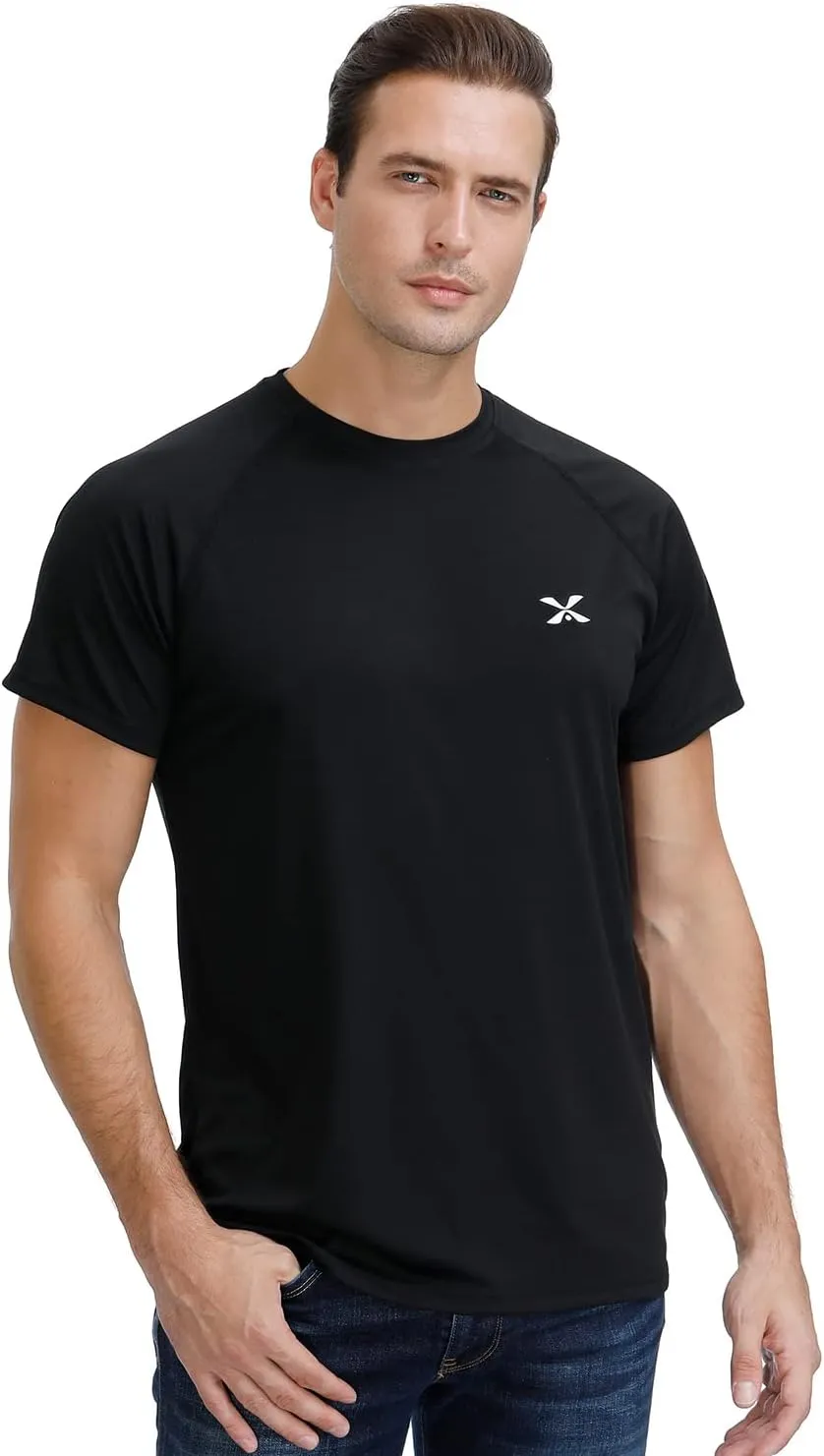 Corna Men's Short Sleeve T-Shirts, Lightweight Men's Workout Shirt, UPF 50  Sun Protection Athletic Dry Fit Shirts for Men