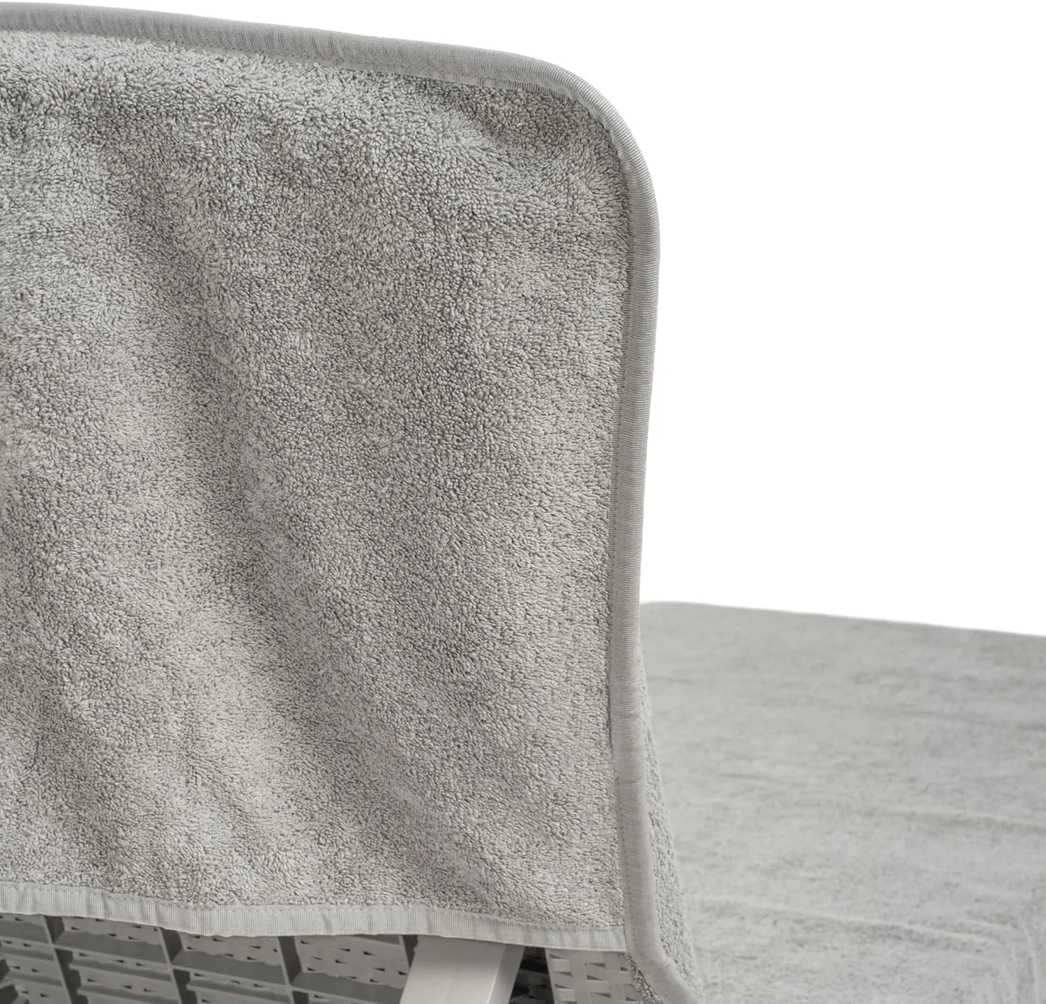 Cotton Paradise 2 Piece Lounge Chair Towels with Pocket, 32 * 86" inches Pool Chair Towels, Soft and Absorbent Chaise Lounge Towels for Pool (Light Gray, 2 Piece)