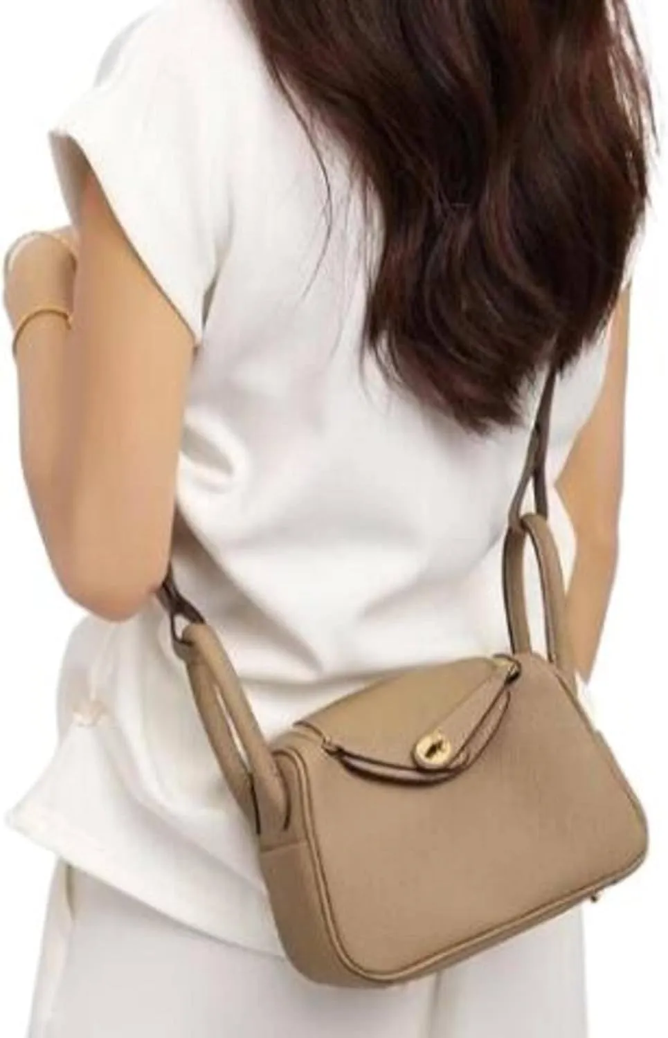 Cowhide Pillow Bag, Genuine Leather Shoulder Bag