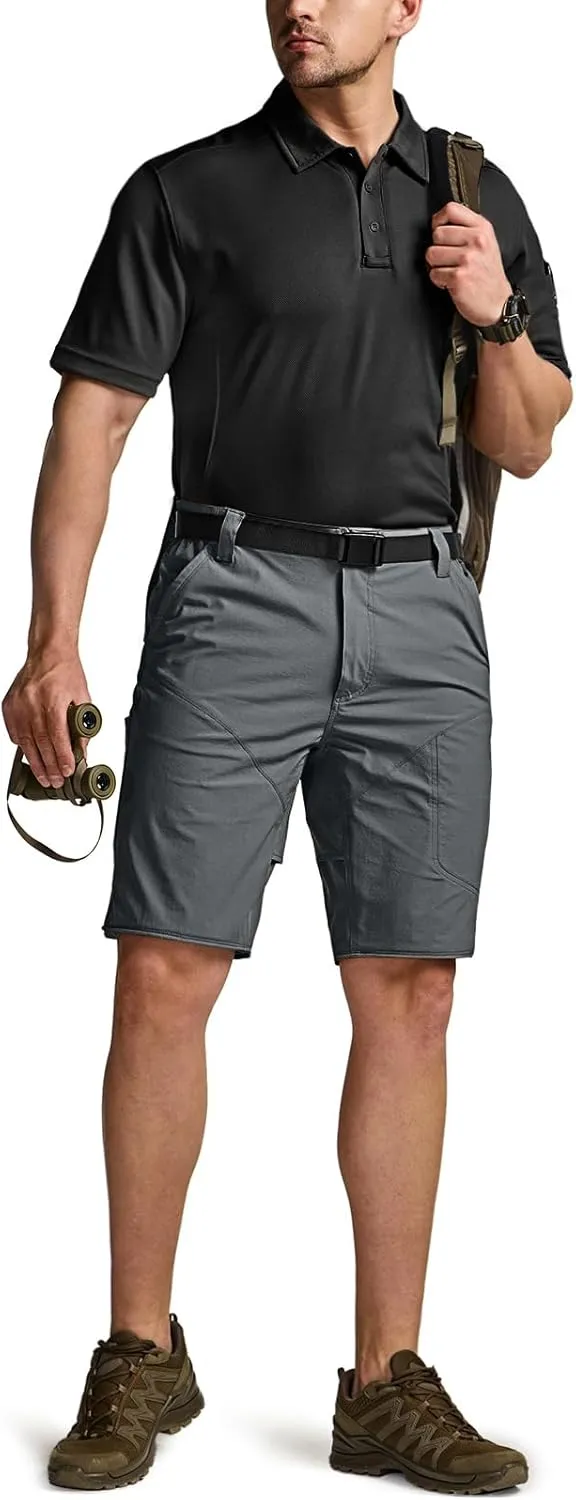 CQR Men's Convertible Cargo Tactical Pants, Water Resistant Outdoor Hiking Pants, Zip Off Lightweight Stretch Work Pants