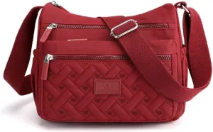 Crossbody Bag Womens Multi Pocket Casual Waterproof Shoulder Messenger Bag Handbag for Daily Use Travel
