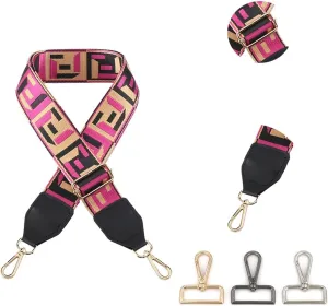 Crossbody Strap- Bag Strap 5CM Extra Wide Jacquard Weave Replaceable Handle Single Handbag Fabric Crossbody Shoulder Strap,Crossbody Handbag Replacement Strap, Ke155-a2-p1, Light Gold