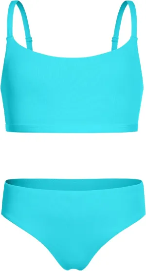 CRZ YOGA Girls Swimsuit 2 Piece Bikini Set - Scoop Neck Adjustable Straps Padded Tops and Bottoms Beach Sports Bathing Suit