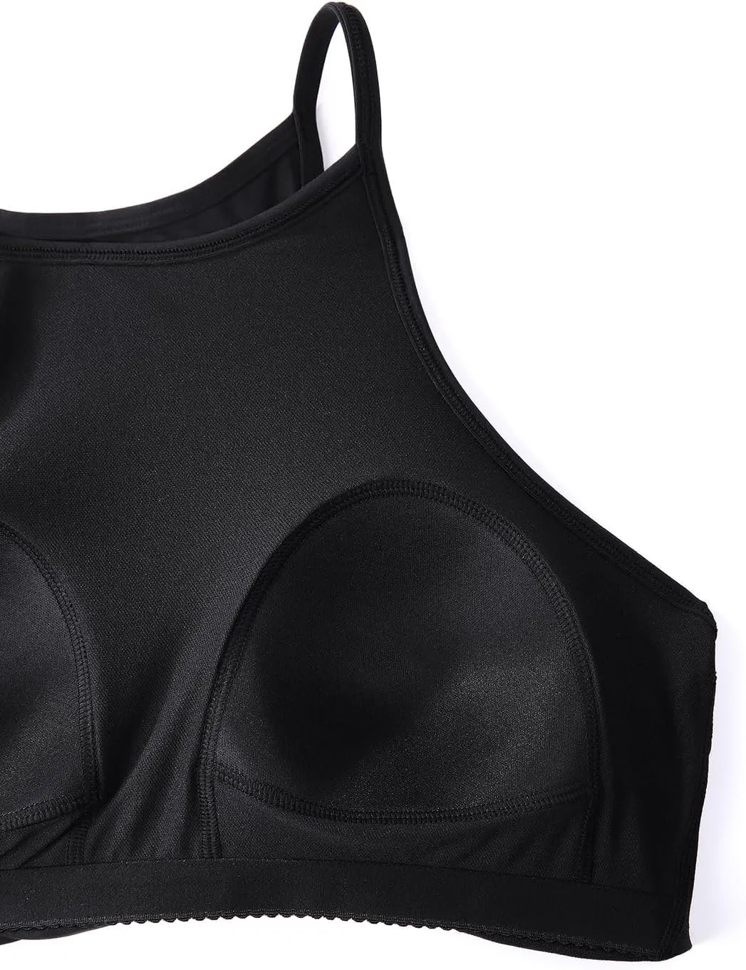 CRZ YOGA Women's Bikini Tops High Neck Swimsuit Racerback Padded Bathing Suit Sexy Swimwear