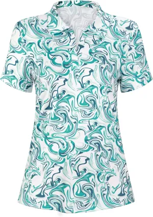 Cucuchy Womens V Neck Golf Polo Shirts Moisture Wicking Sports Workout Tops
