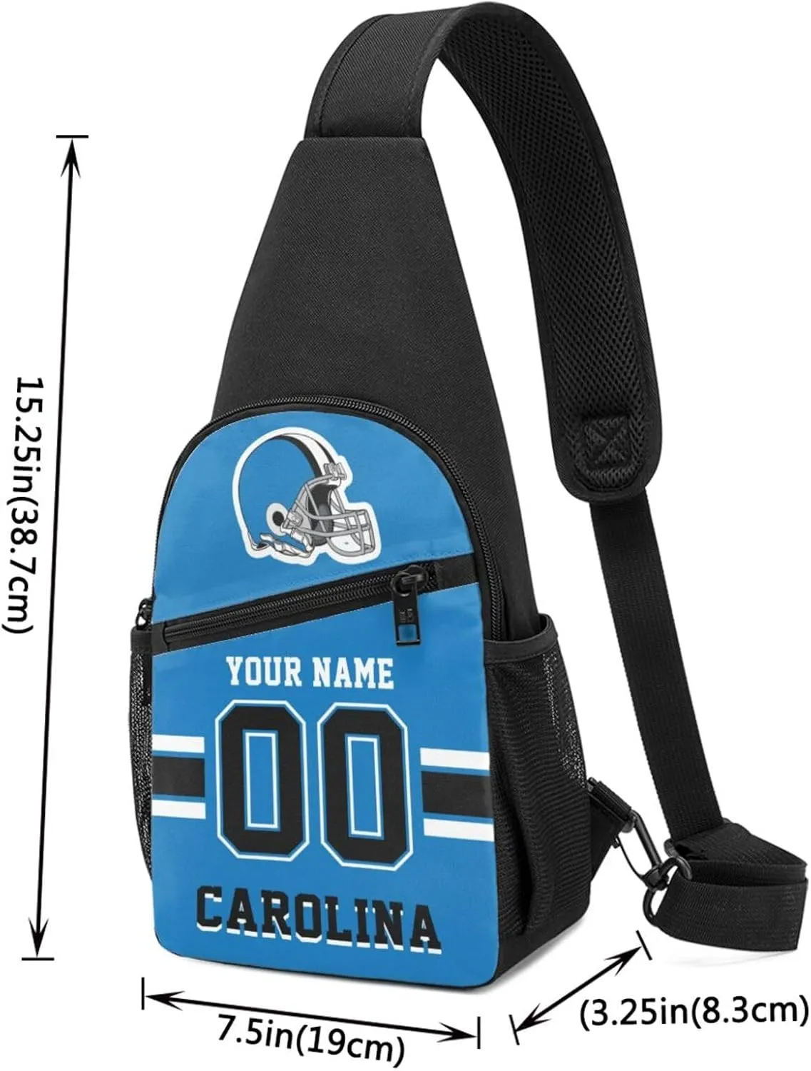 Custom Sling Bag, Personalized Crossbody Bags with Name and Number, Customize Sling Shoulder Backpack