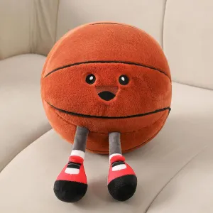 Cute Basketball Plush Pillow Toy,Basketball Stuffed Animal for Sofa/Bedroom Decor,Funny Sports Throw Pillow,Themed Birthday Gift for Boys Girls Basketball Fans(Basketball 11 Inch)