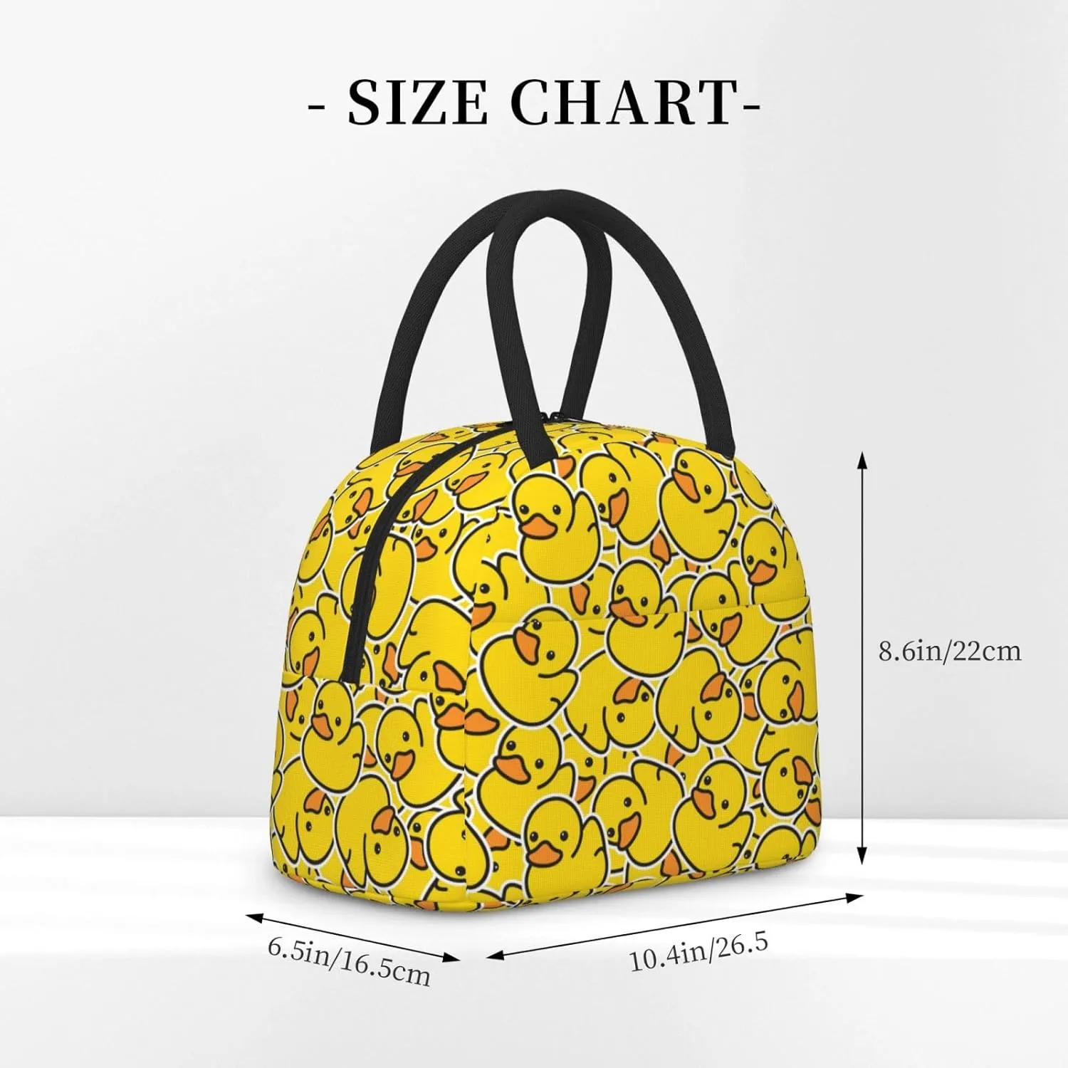 Cute Cartoon Duck Insulated Lunch Bag Handbag lunchbox Food Container Gourmet Tote for School Office Work Picnic Travel