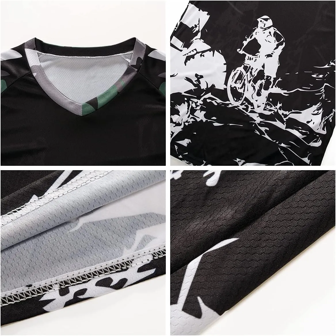 Cycling Jersey Long Sleeve Men's Mountain Bike Motocross Jersey Long Sleeve MTB T-Shirt