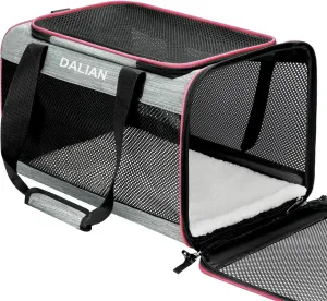 DALIAN Cat,Dog ​Soft-Sided Carriers,Cat Carrier Airline Approved Pet Carrier,Dog Carrier Soft-Sided Pet Travel Carrier Maximum Pet Weight 18 Pounds