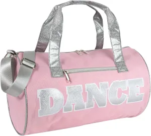 Dance Duffle Bags for Dancers, Girls, Teens, and Student Athletes, Fun Dance Workout Duffel Bag for Girls and Boys (Pink/Silver)