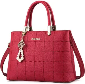 Dayfine Women's Handbag PU Pendant Elderly Large Capacity Shoulder Shopping Bag