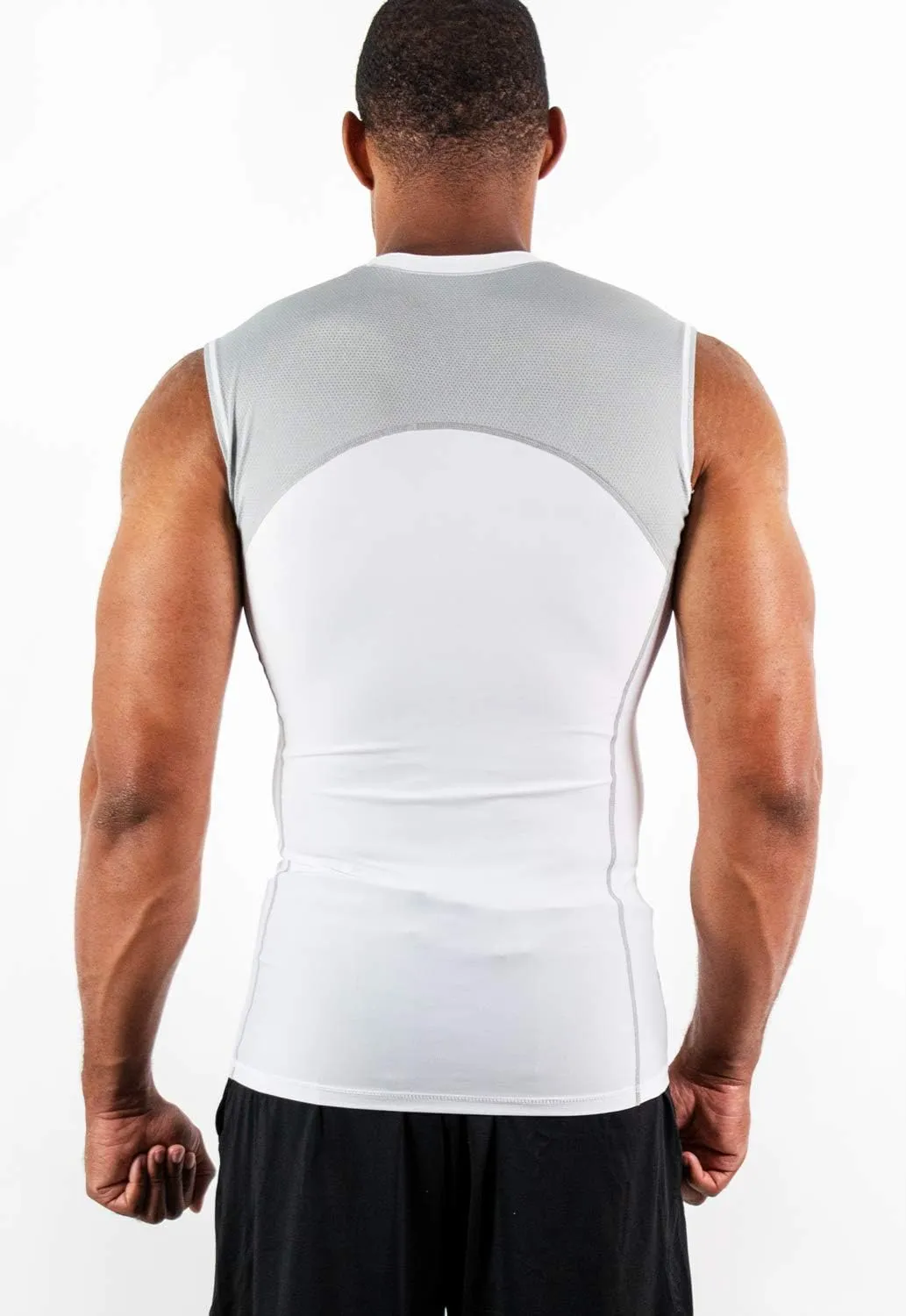 DEVOPS 3 Pack Men's Athletic Compression Shirts Sleeveless