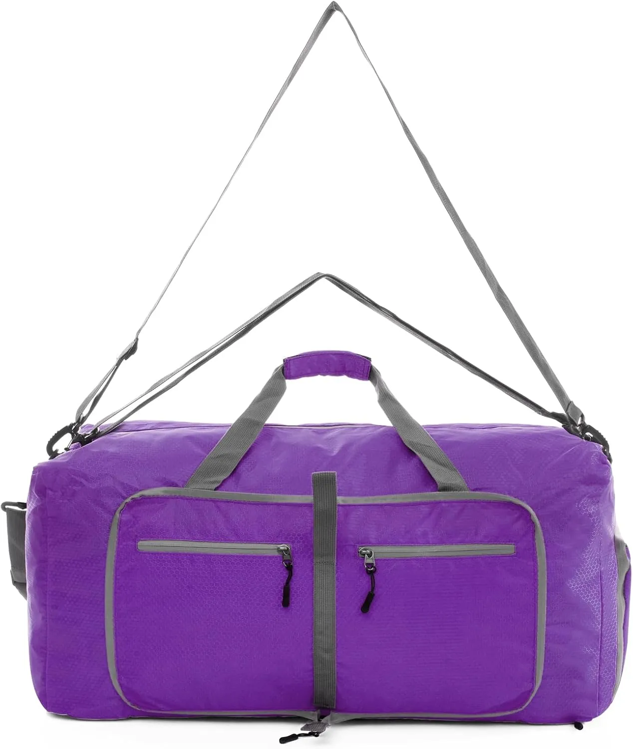 Dimayar Travel Duffle Bag for Men Women - Foldable Duffel Bag with Shoes Compartment - Overnight Bags Waterproof & Tear Resistant(115L,Purple)