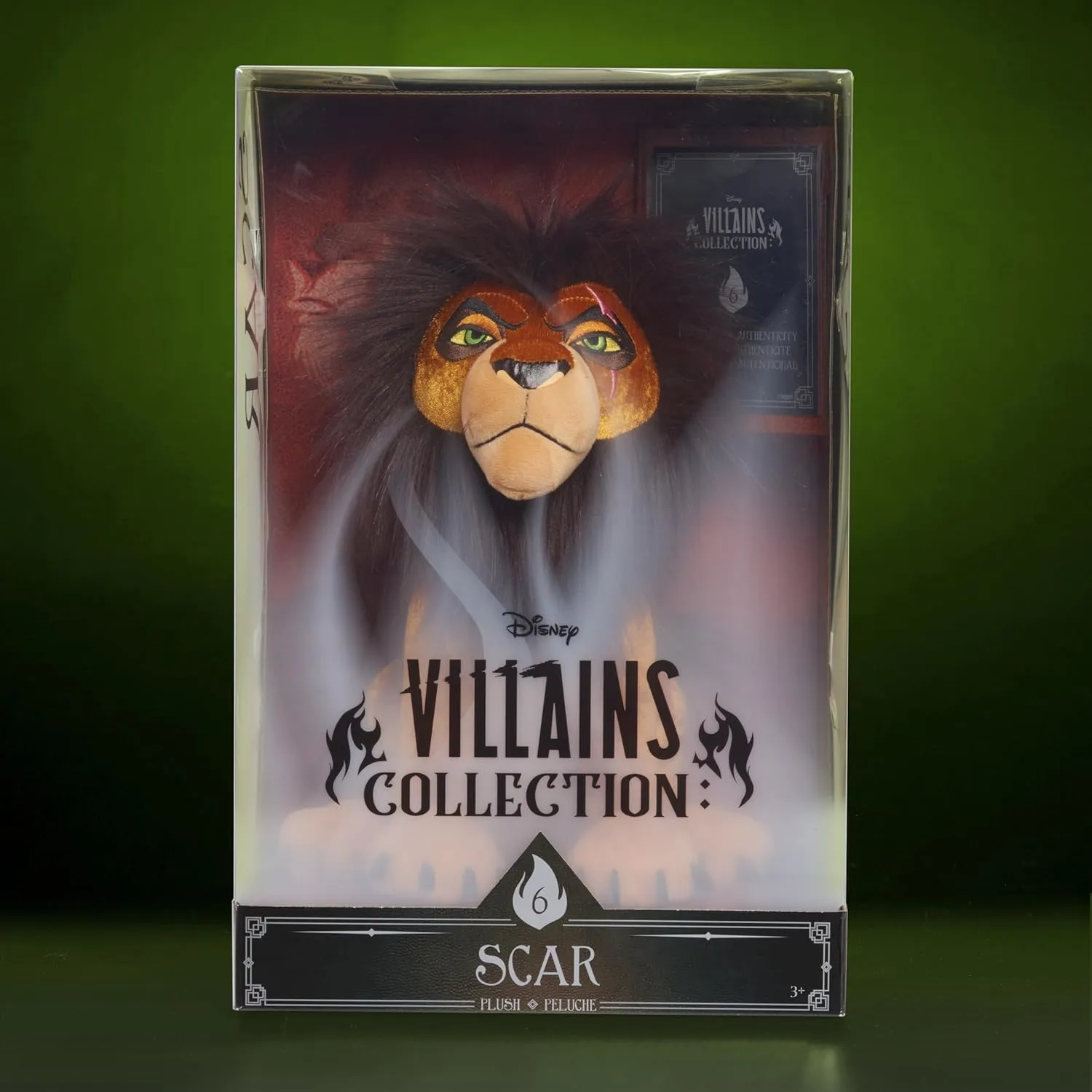 Disney Villains Collection: Scar, 13-inch Collectible Stuffed Animal, The Lion King, Kids Toys for Ages 3 Up by Just Play