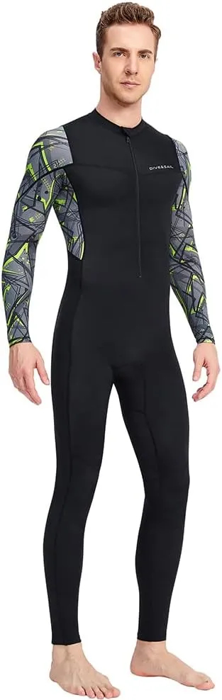 Dive Skins for Women Men Full Body Swimsuit Rash Guard Scuba Skin Thin Wetsuit, One Piece Long Sleeve Quick Dry Diving Skin UV Protection Surfing Spandex Wet Suit for Snorkeling Water Sport