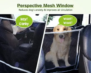 Dog Car Seat Back Pad for Mercedes Benz GLE 350/450/53 AMG/580/63 AMG S 2020 2021 2022 2023 2024, Durable Easy to Carry Foldable with Mesh Window Practical Storage Bag Pet Pad,B